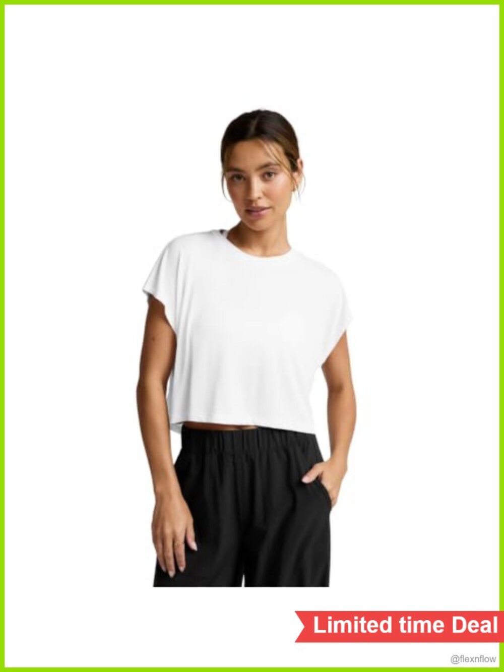 Beyond Yoga Studio Luxe Cropped Tee Women Activewear Top Modal Recycled